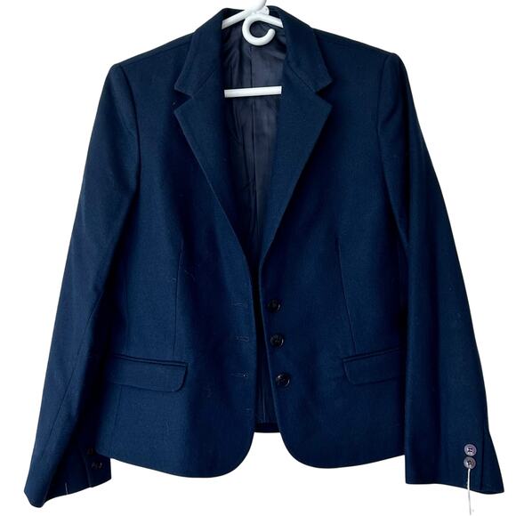 New Vintage Arenzano Wool single breasted 70s 80s navy old money blazer preppy M - Picture 1 of 12